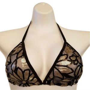 Embellished bathing suit top